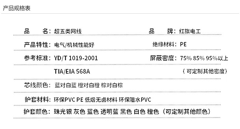 超五類網(wǎng)線,UTP_CAT5e,超五類,網(wǎng)線,紅旗電工